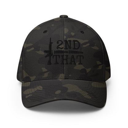 2nd That Second Amendment 2A 2nd Gun Rights AR15 Rifle Bullet USA Constitutional Rights Mandate Freedom Over Fear Flexfit Baseball Hat Cap Freedom Over Fear Industries