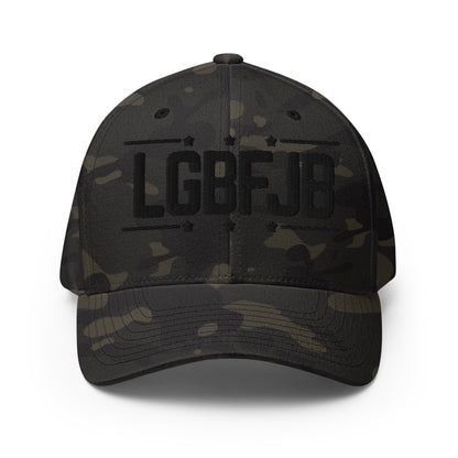 Freedom Over Fear Industries Let's Go Brandon LGBFJB Ed. Patriotic Funny Political Conservative Republican Constitutional Rights USA Embroidered FJB Flexfit Baseball Hat Freedom Over Fear Industries