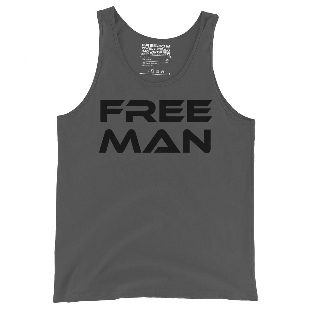 Free Man Tank Top Freedom Over Fear Industries