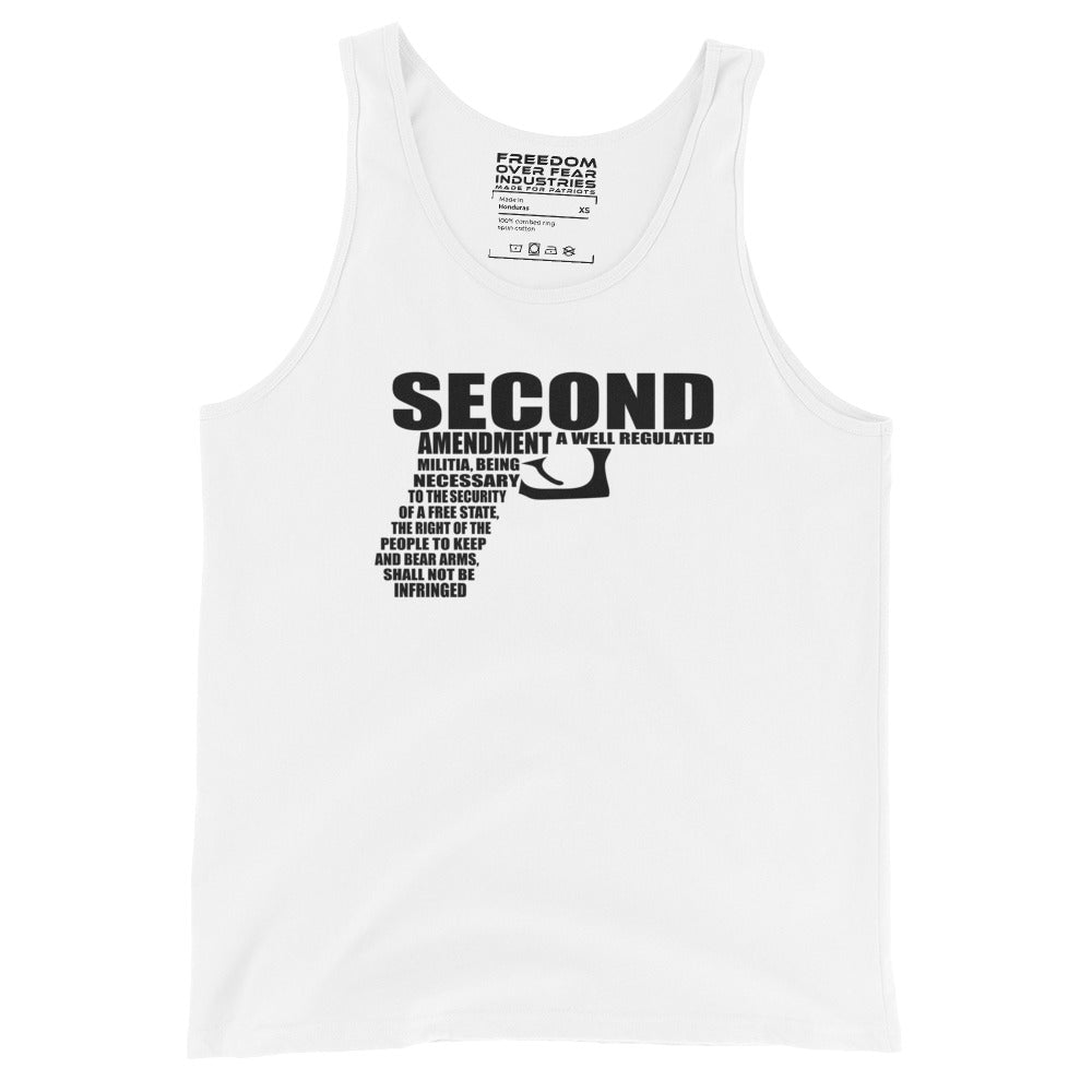 2nd Amendment Pistol Patriotic 2A USA American Gun Owner Rights Premium Unisex Tank Top Freedom Over Fear Industries