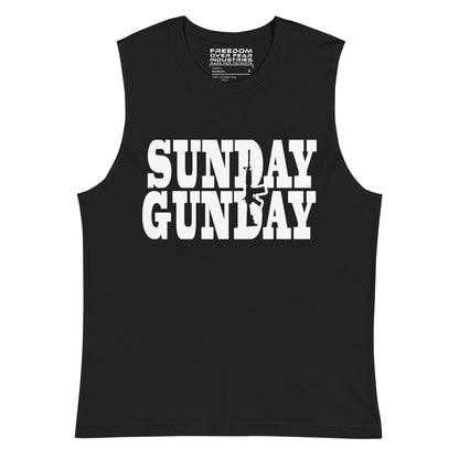 Sunday Gunday Muscle Shirt Freedom Over Fear Industries