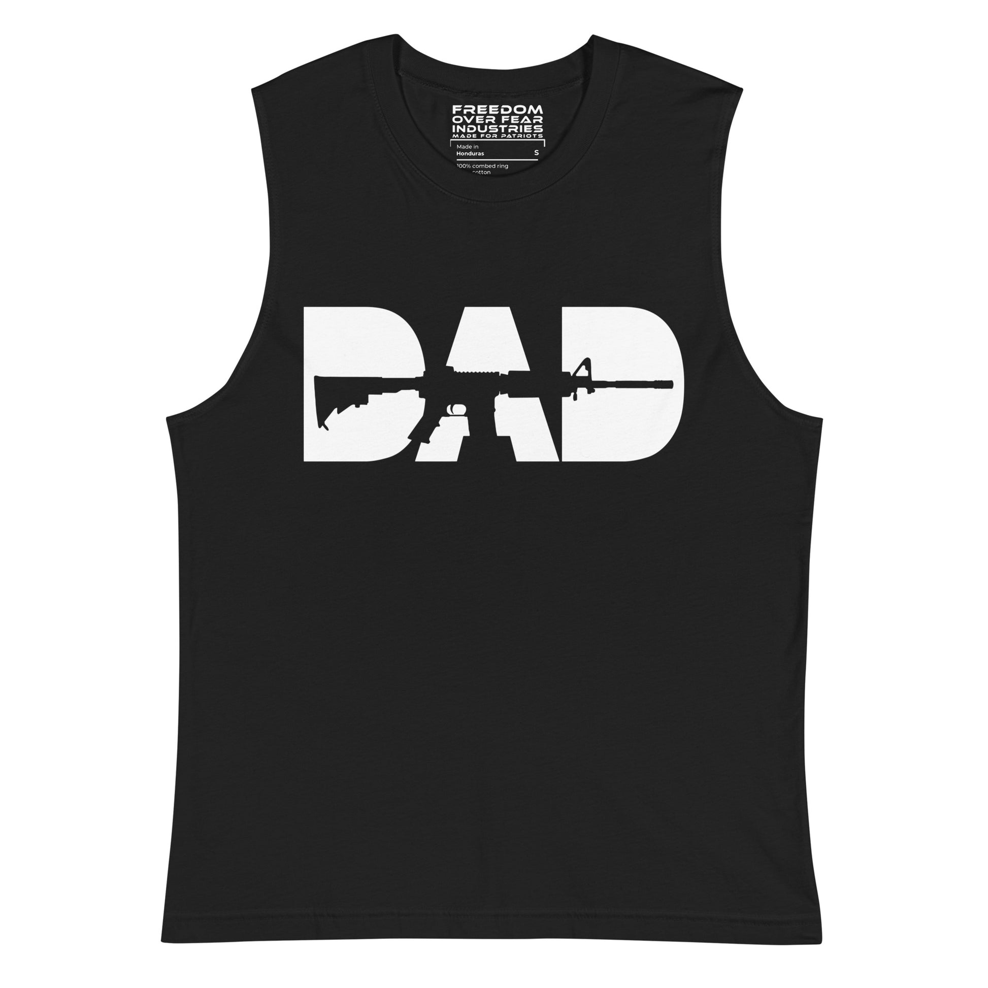 Dad AR Muscle Shirt Freedom Over Fear Industries