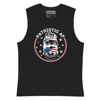 Patriotic AF Muscle Shirt Freedom Over Fear Industries