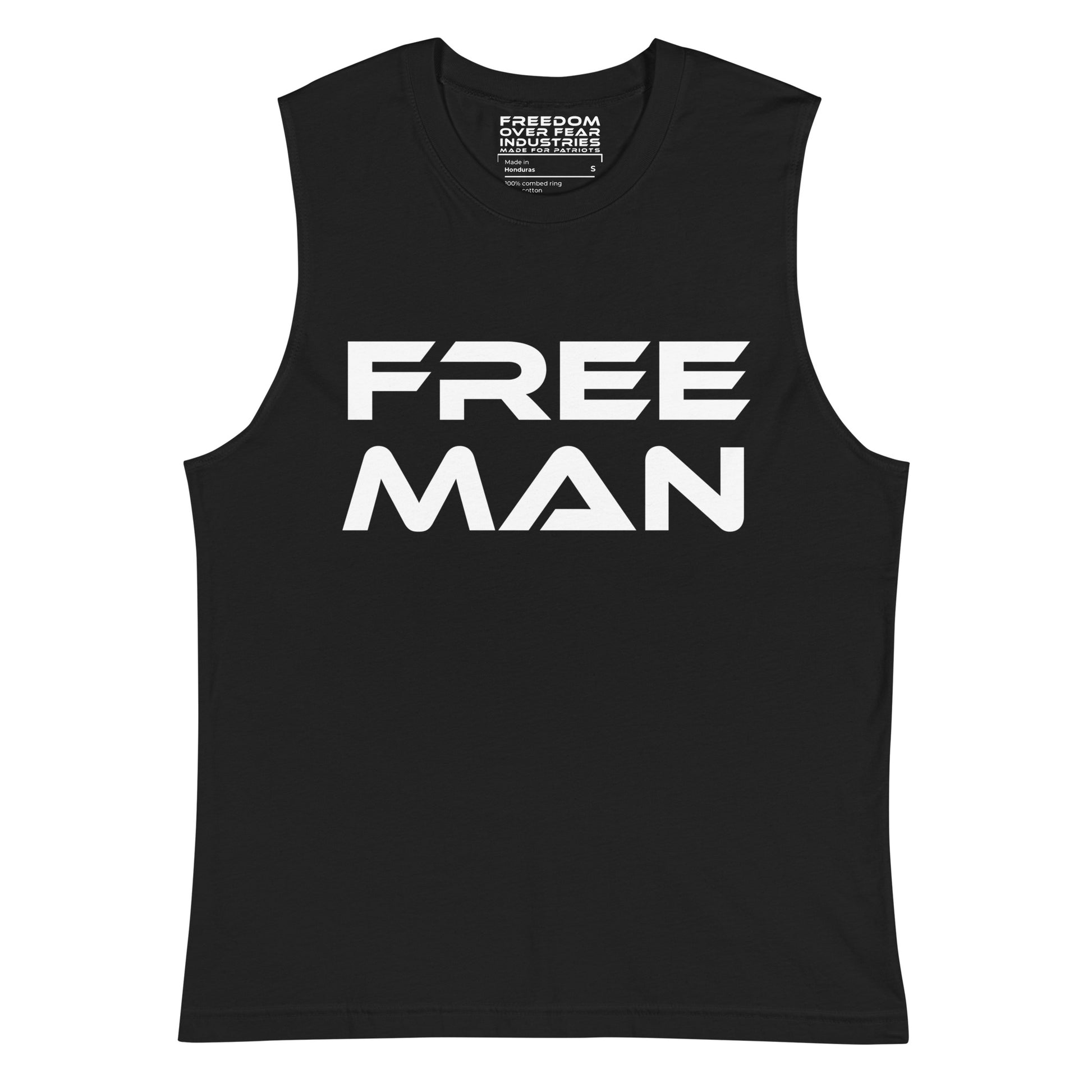 Free Man Muscle Shirt Freedom Over Fear Industries