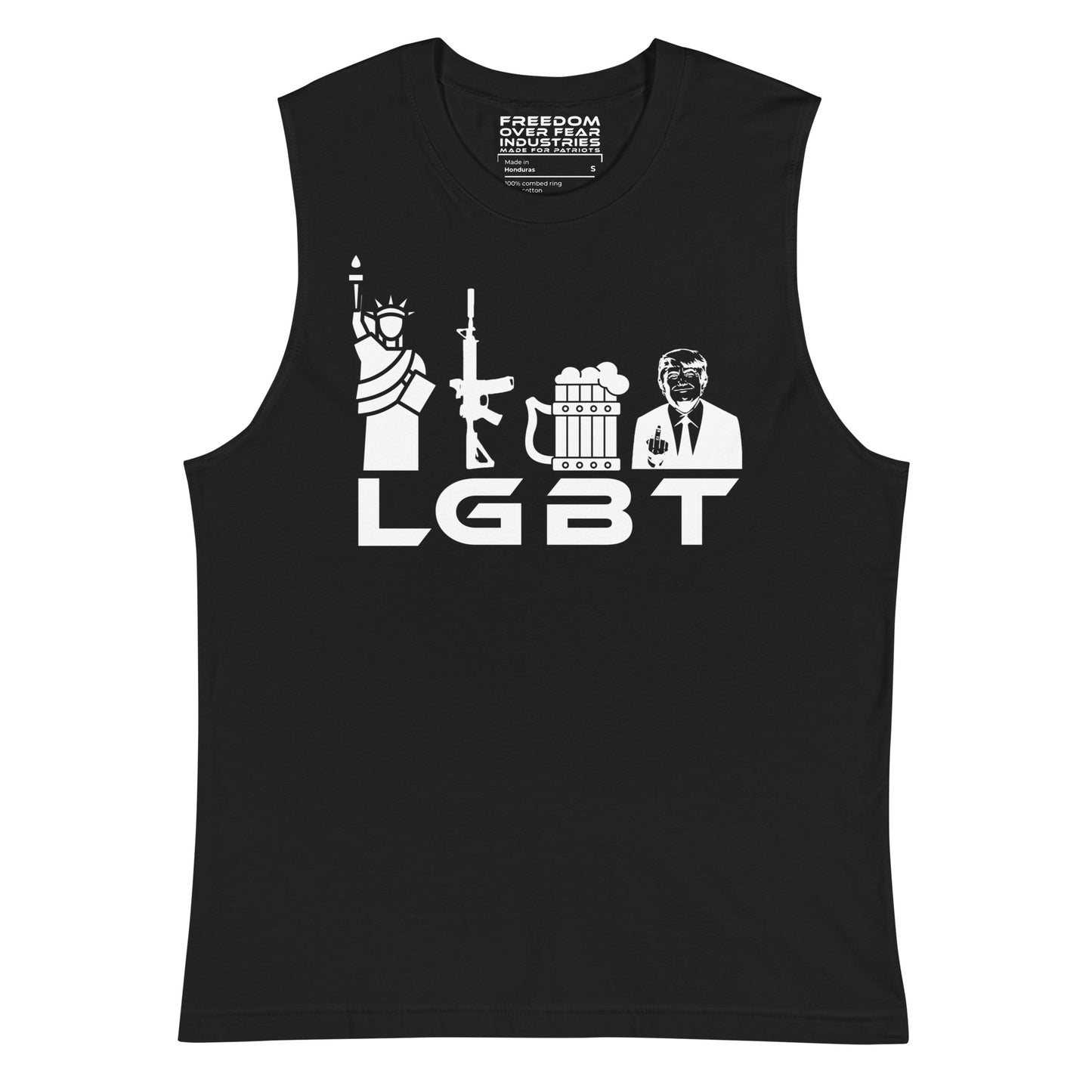 LGBT Muscle Shirt Freedom Over Fear Industries