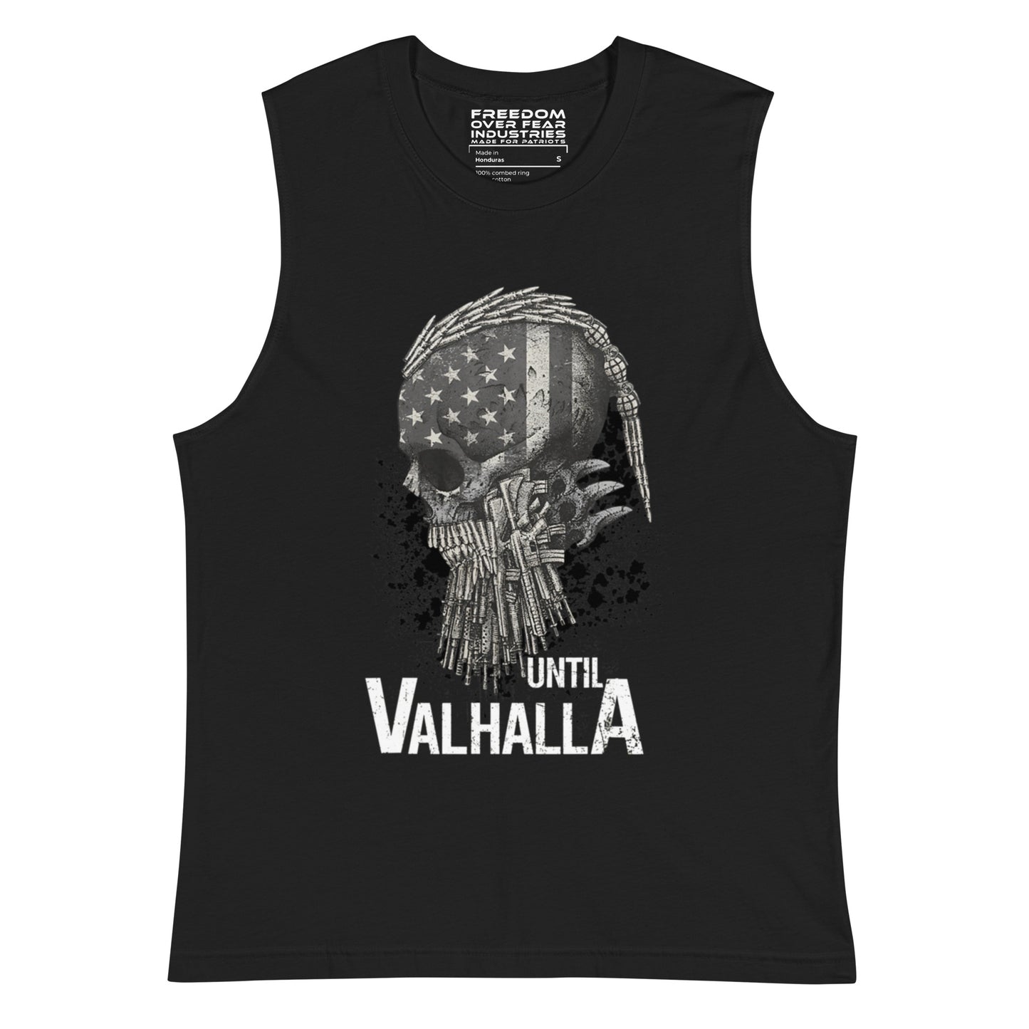 Until Valhalla Muscle Shirt Freedom Over Fear Industries