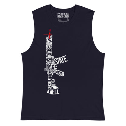 2nd Amendment Rifle Muscle Shirt Freedom Over Fear Industries