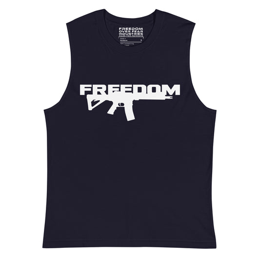 Freedom Rifle Muscle Shirt Freedom Over Fear Industries