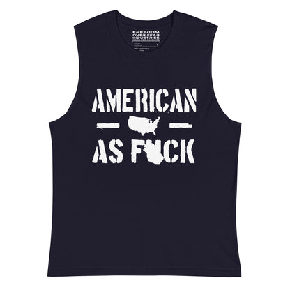 American As F*ck Muscle Shirt Freedom Over Fear Industries