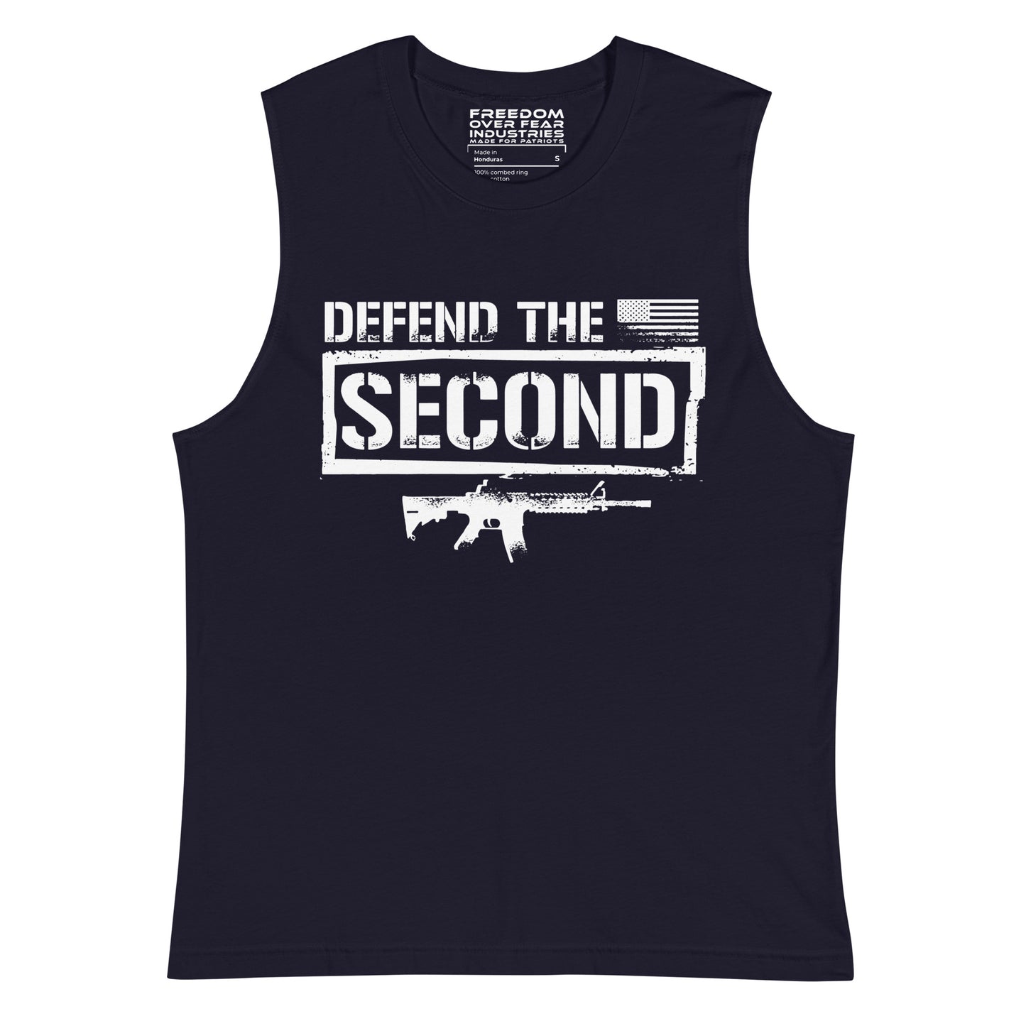 Defend the Second Muscle Shirt Freedom Over Fear Industries