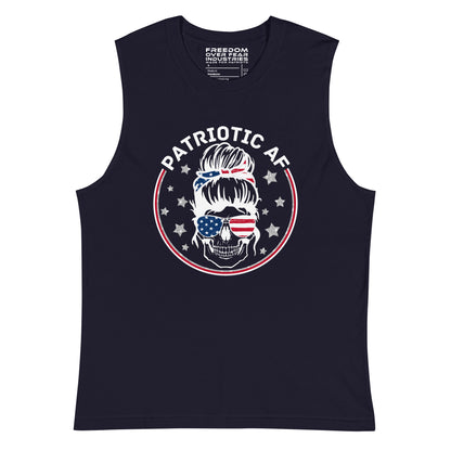 Patriotic AF Muscle Shirt Freedom Over Fear Industries