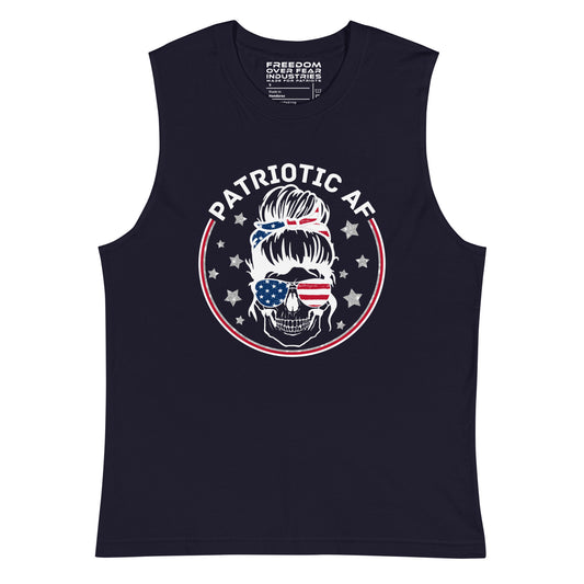 Patriotic AF Muscle Shirt Freedom Over Fear Industries