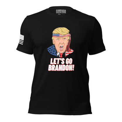 Let's Go Brandon! Trump Ed. Patriotic USA Mandate Freedom Conservative 2A 2nd Second Amendment Gun Rights Rifle FJB Range Day Men's Shirt Freedom Over Fear Industries