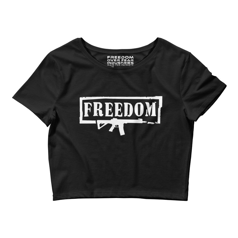 Freedom AR Women's Crop Tee Freedom Over Fear Industries