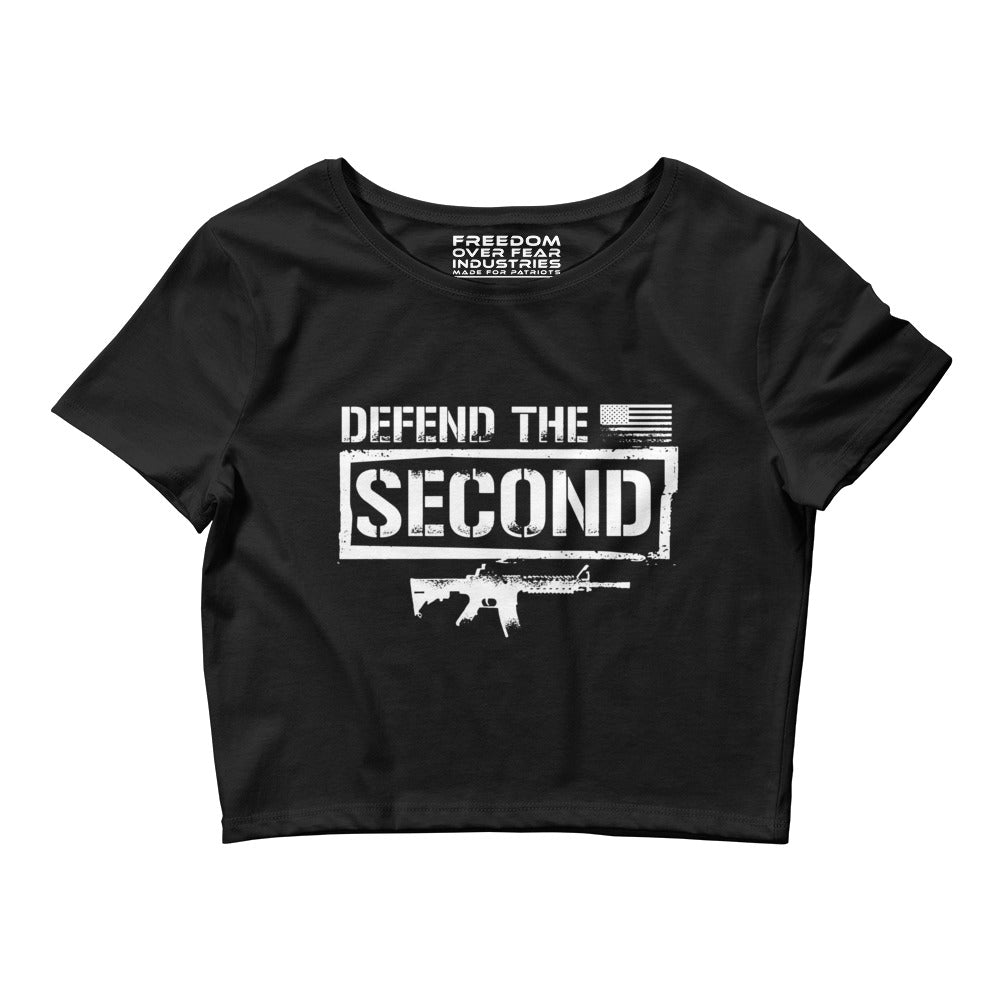 Defend the Second Women's Crop Tee Freedom Over Fear Industries