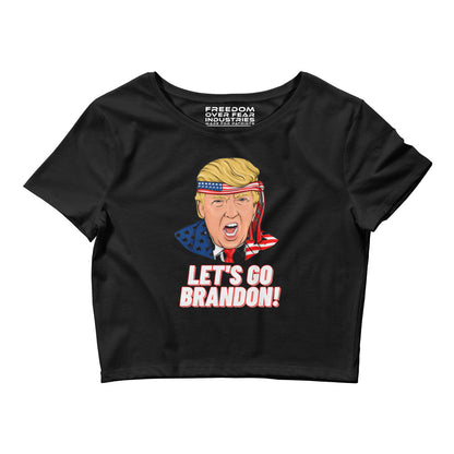 LBG Trump Women's Crop Tee Freedom Over Fear Industries