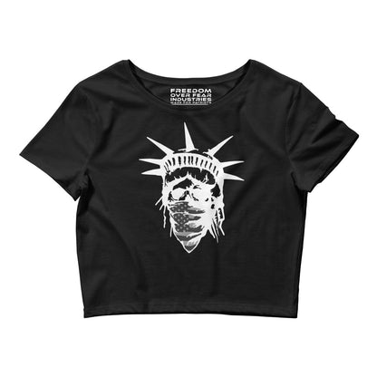 Lady Liberty Women's Crop Tee Freedom Over Fear Industries