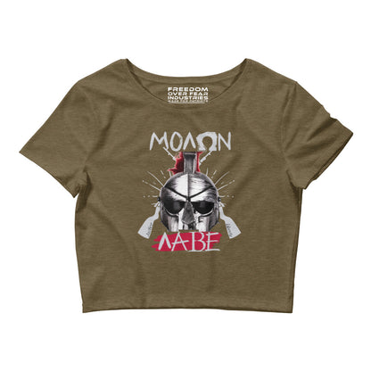 Molon Labe Women's Crop Tee Freedom Over Fear Industries