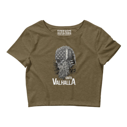 Until Valhalla Women's Crop Tee Freedom Over Fear Industries