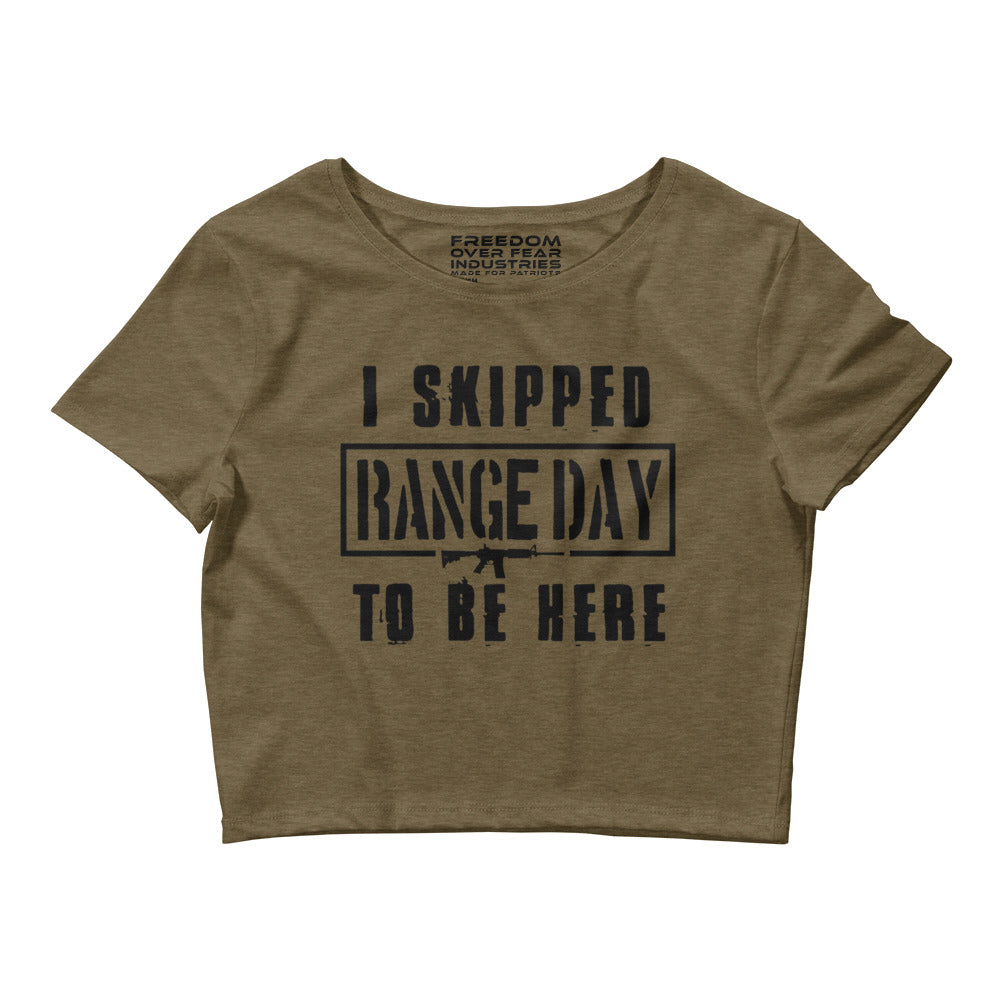 Skipped Range Day Women's Crop Tee Freedom Over Fear Industries