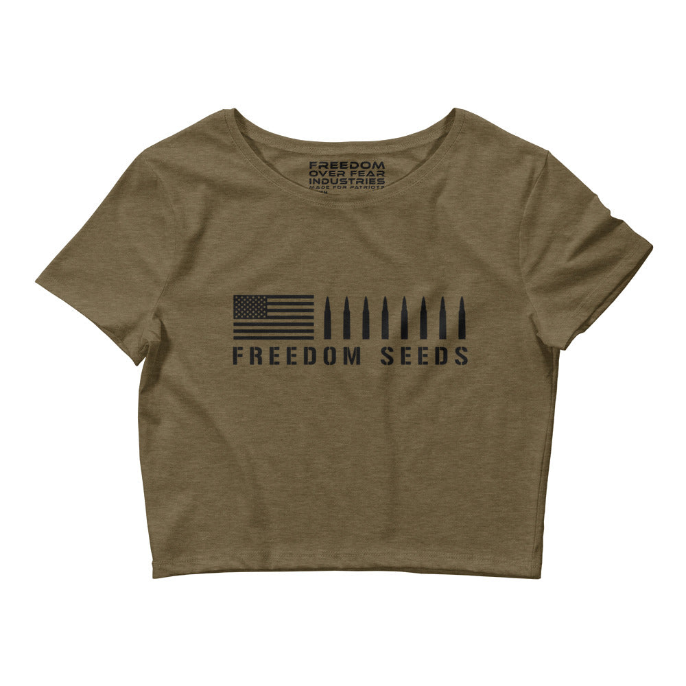 Freedom Seeds Women's Crop Tee Freedom Over Fear Industries