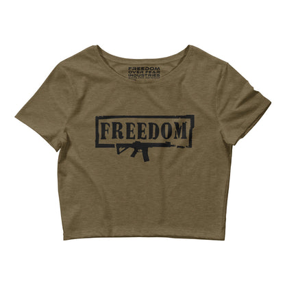 Freedom AR Women's Crop Tee Freedom Over Fear Industries