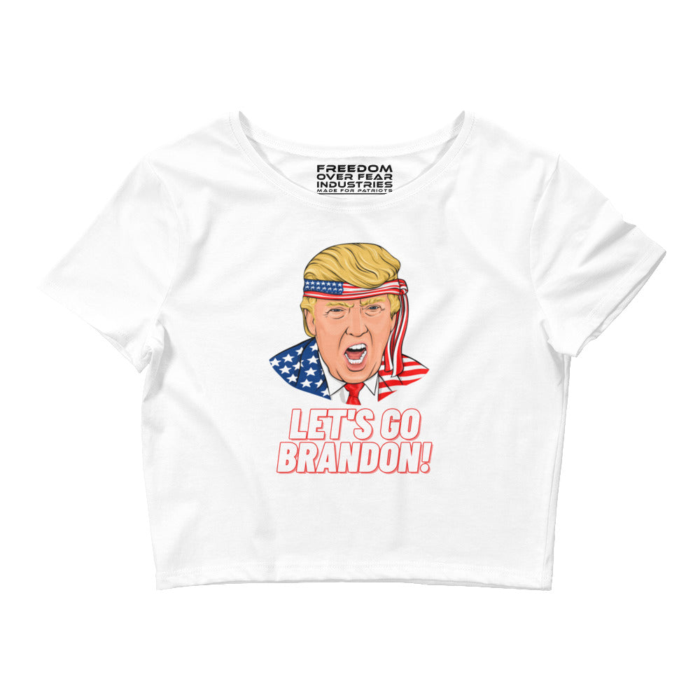 LBG Trump Women's Crop Tee Freedom Over Fear Industries