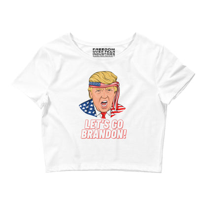 LBG Trump Women's Crop Tee Freedom Over Fear Industries