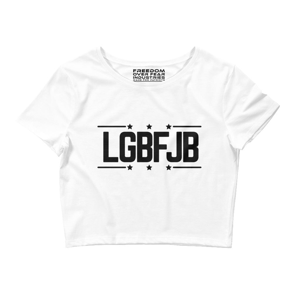 LGBFJB Women's Crop Tee Freedom Over Fear Industries