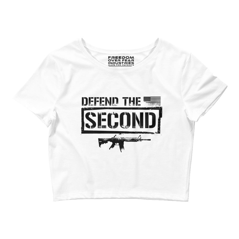 Defend the Second Women's Crop Tee Freedom Over Fear Industries