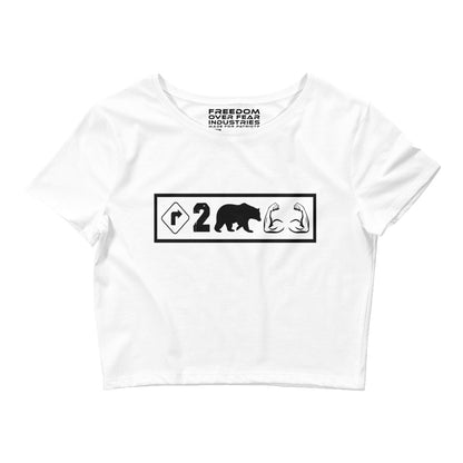 Right 2 Bear Arms Women's Crop Tee Freedom Over Fear Industries